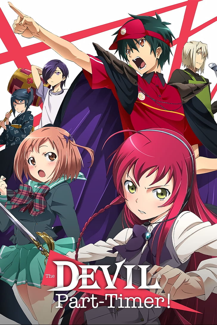 The Devil Is a Part-Timer!, Posters, TV series adaptation, Entertaining plot phone wallpaper