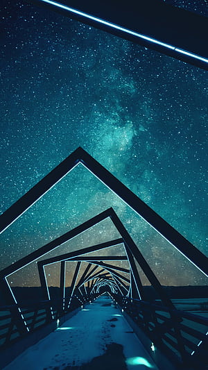 Abstract bridge , Unique visuals phone wallpaper
