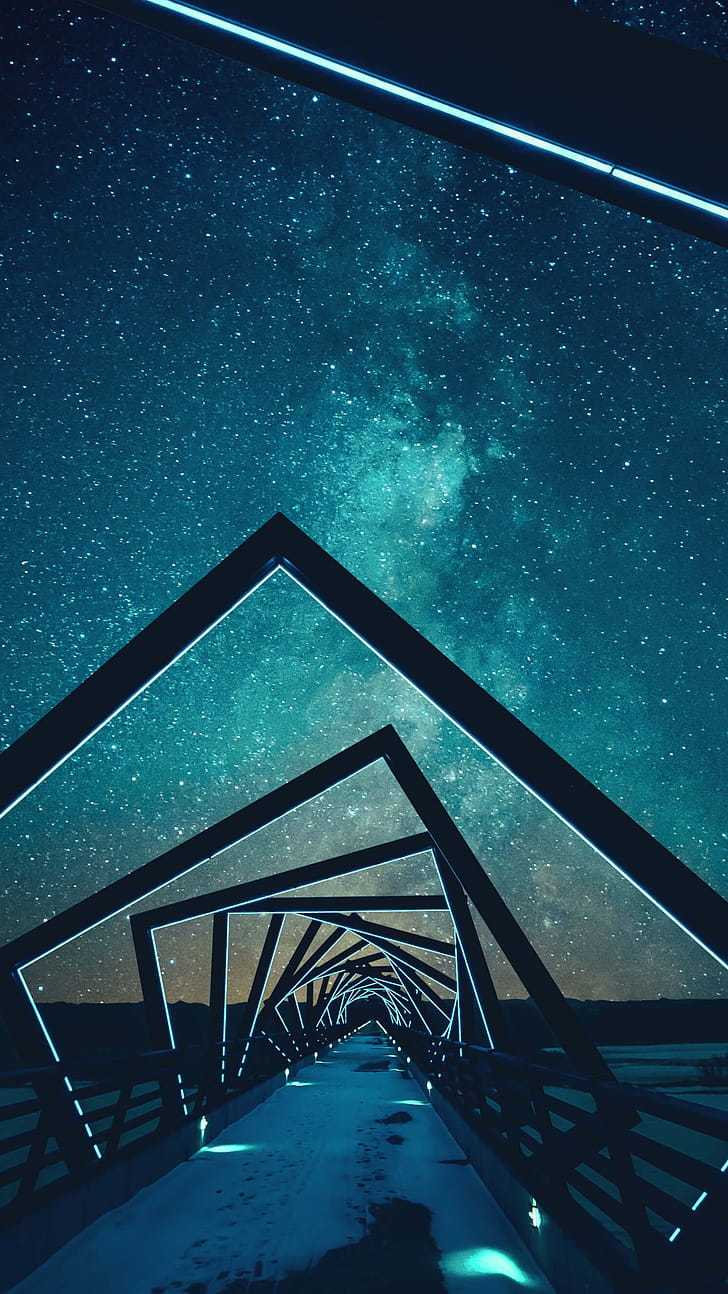 Abstract bridge , Unique visuals phone wallpaper