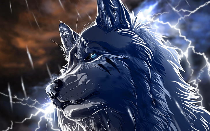 Artwork, Wolves wallpaper
