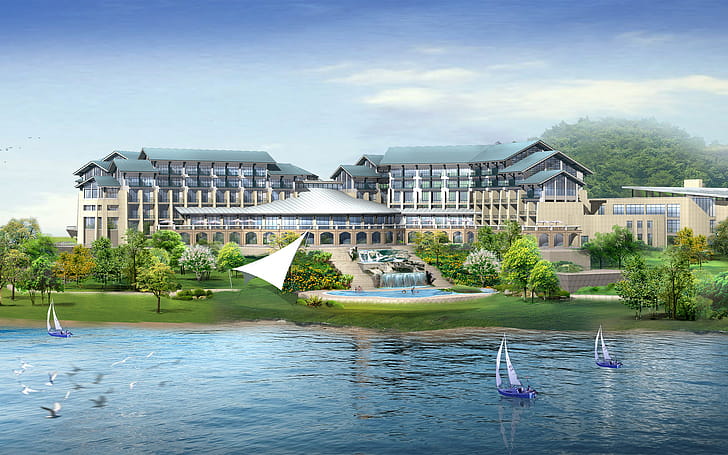 Building,  , Architecture, Cgi wallpaper