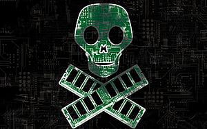 Danger Computer, danger, skull, computer, ram wallpaper