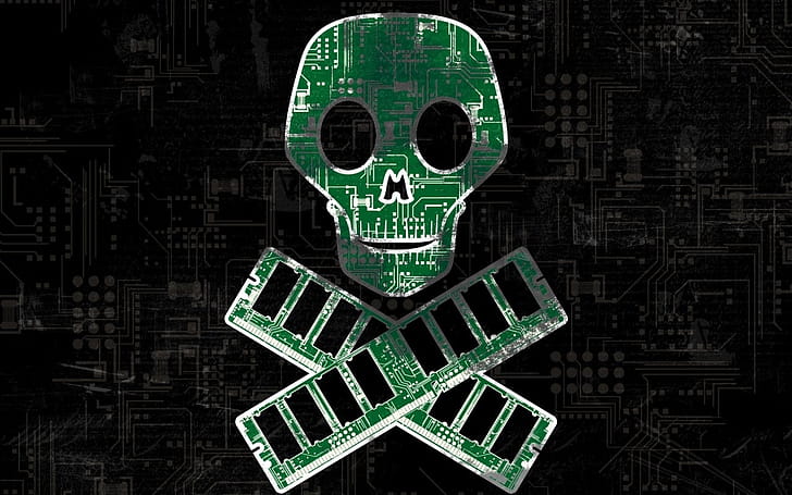 Danger Computer, danger, skull, computer, ram wallpaper