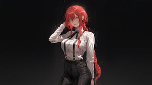 Makima Control Devil, makima, chainsaw-man, anime, artwork, art, digital-art, ai, dark, black, artist wallpaper