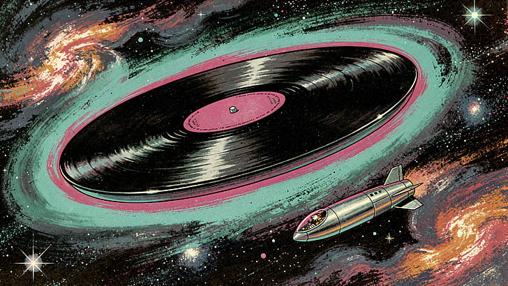 Record, Space, Spaceship wallpaper