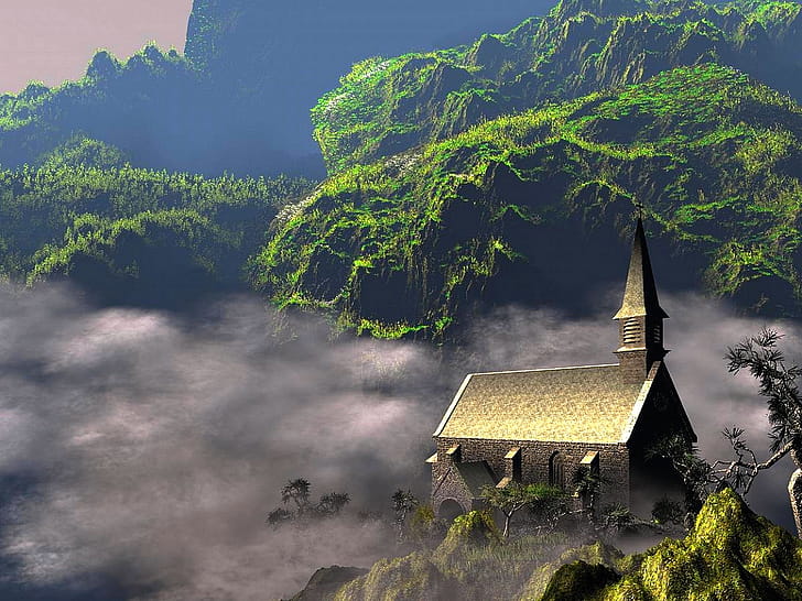Building, Artistic wallpaper