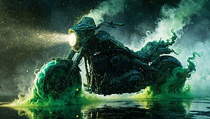Emerald Phantom Harley-Davidson — wallpaper