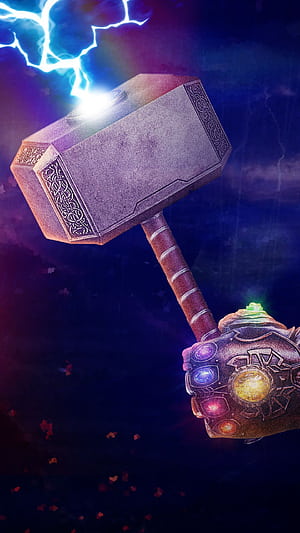 Infinity Gauntlet, Mjolnir (Thor) phone wallpaper