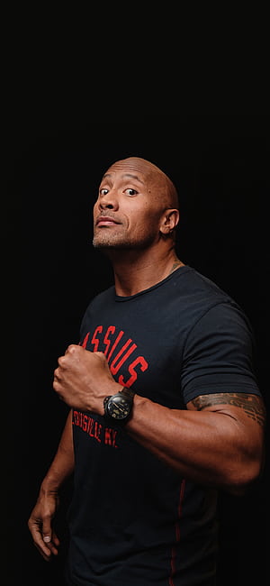 Dwayne Johnson, iPhone , Dark guy power phone wallpaper