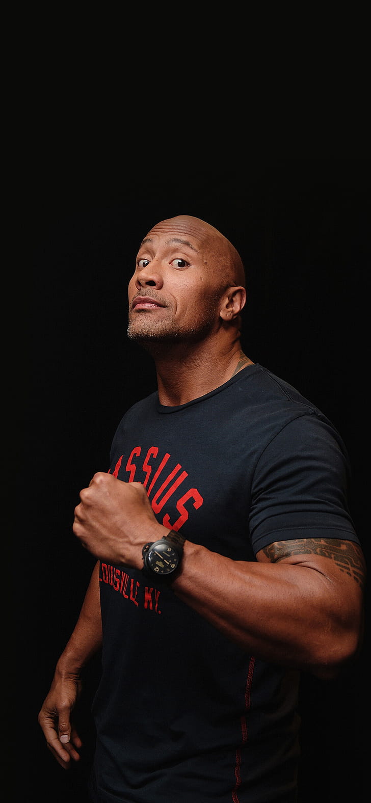 Dwayne Johnson, iPhone , Dark guy power phone wallpaper