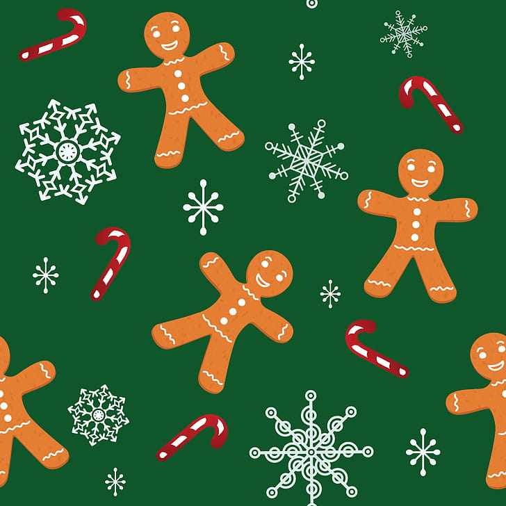 Artwork, Gingerbread Man phone wallpaper