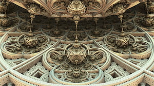 Mirrored pattern, Fractals wallpaper