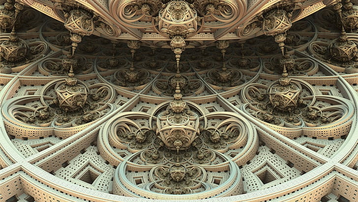 Mirrored pattern, Fractals wallpaper