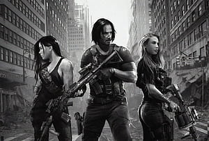 Hunters, artist, keanu-reeves, artwork wallpaper