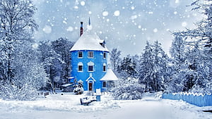Snowfall , wallpaper