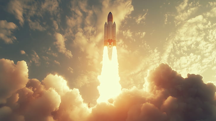 Stunning Rocket Launch, rocket launch, rocket, Launch, space, cloud wallpaper