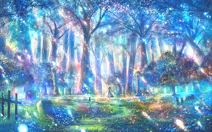 Anime, Forest wallpaper