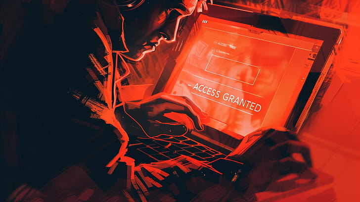 Red Tech Intrusion, hacker, technology, red wallpaper