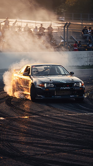 Vertical Drift: Sunset phone wallpaper