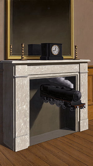 Time Transfixed, Magritte phone wallpaper