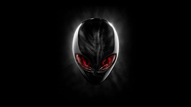 Alienware Skull, alienware, skull, logo, computer wallpaper