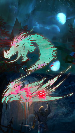 Logo, Guild Wars phone wallpaper