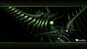 LinuxMint1, linux mint, fractal wallpaper