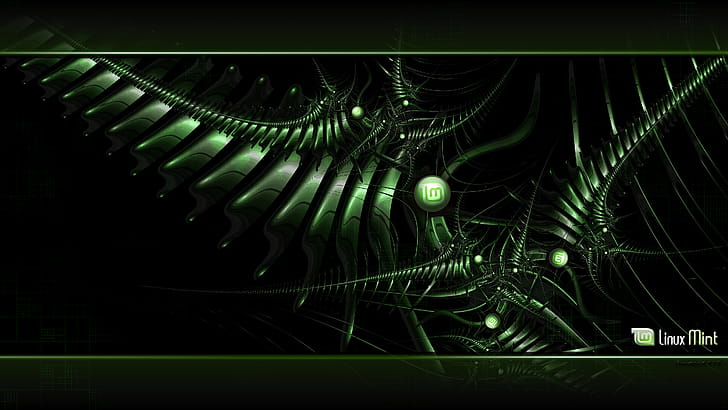 LinuxMint1, linux mint, fractal wallpaper