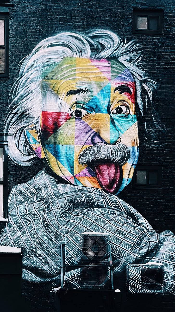 Artwork, Einstein phone wallpaper