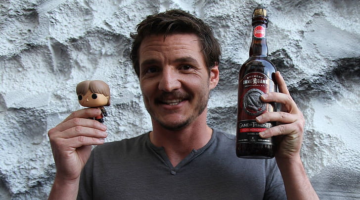 Pedro Pascal, Computer , Hollywood star,  background wallpaper