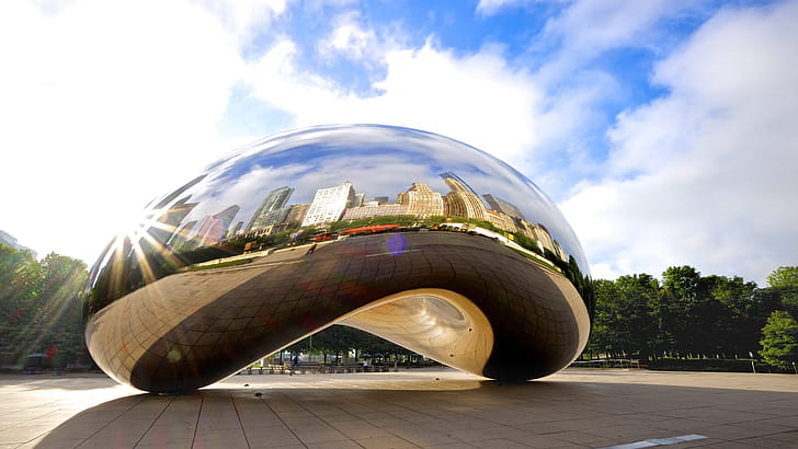 Chicago Cloud Gate, Widescreen wallpaper
