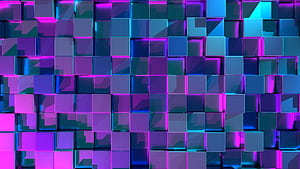 3D cubes, Geometry wallpaper