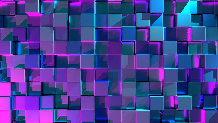 3D cubes, Geometry wallpaper