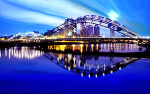 Bridge, Reflection,  , Lake wallpaper