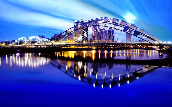 Bridge, Reflection,  , Lake wallpaper