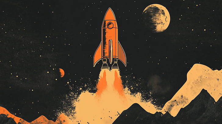 Stunning Rocket Launch, rocket launch, rocket, space, Launch, mountain wallpaper