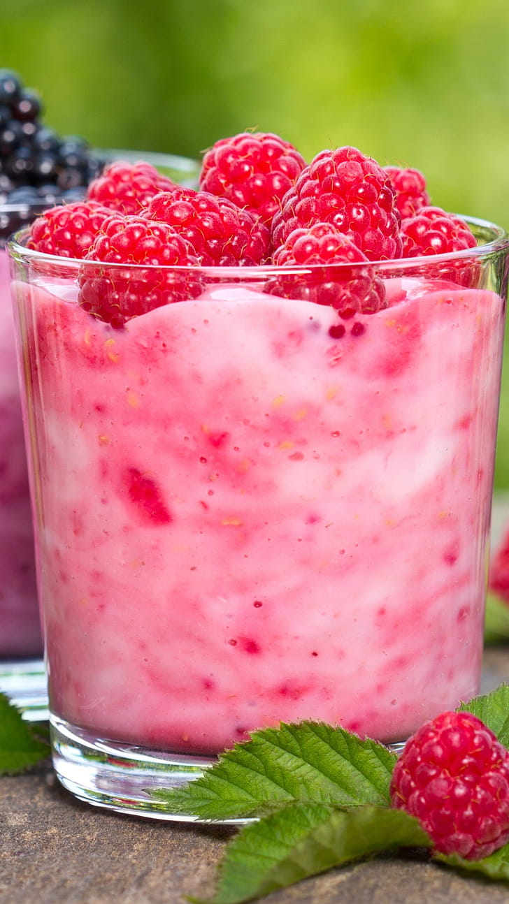 Raspberry, Milkshakes phone wallpaper