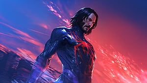 Keanu Reeves As Spider Man 2099, spiderman, spiderman-2099, superheroes, artwork, artist, digital-art, keanu-reeves, ai wallpaper