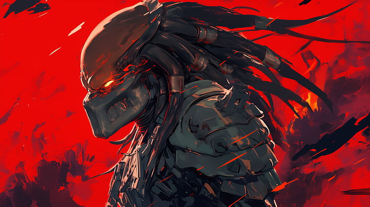 : Intense Alien vs. Predator Showdown, Alien vs. Predator, Predator wallpaper