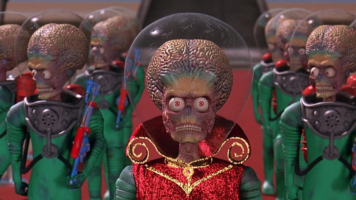 Mars Attacks!,  background, Alien invasion, Sci-fi comedy wallpaper