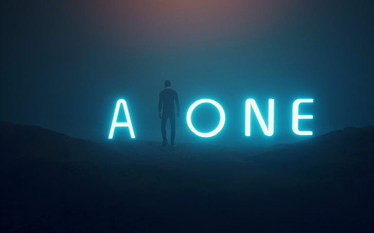 Alone, Neon wallpaper
