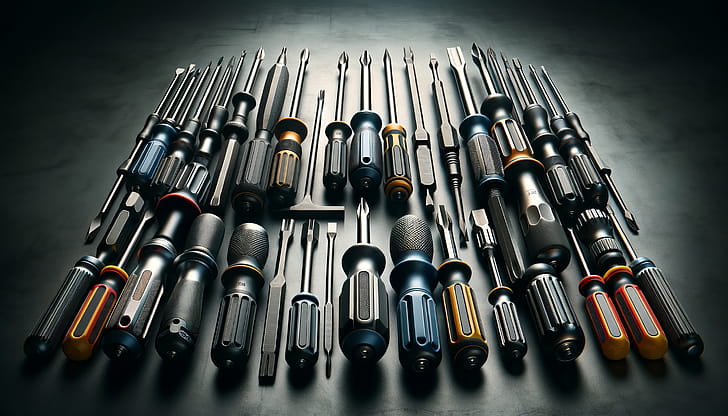Versatile Screwdriver Set -, tools, hardware, craftsmanship wallpaper