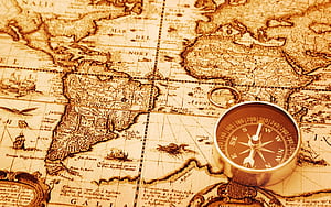 Compass, Map wallpaper