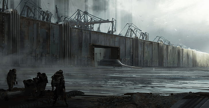 Metal harbour, Sci Fi, Structure wallpaper