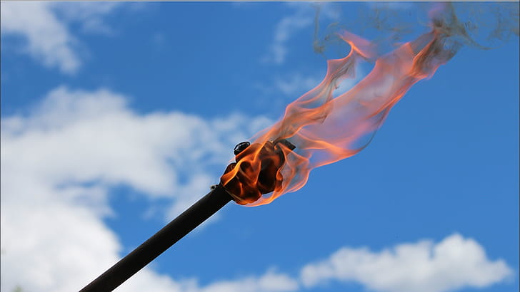 Torch, torch, flame wallpaper