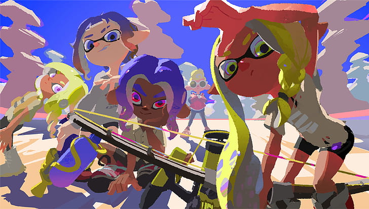 Splatoon 3 gaming,  background, Immersive visuals, wallpaper