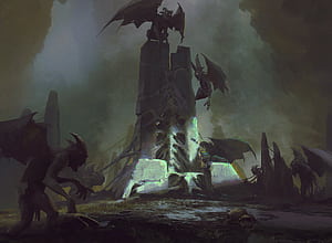 Empty Throne, dark, demon wallpaper