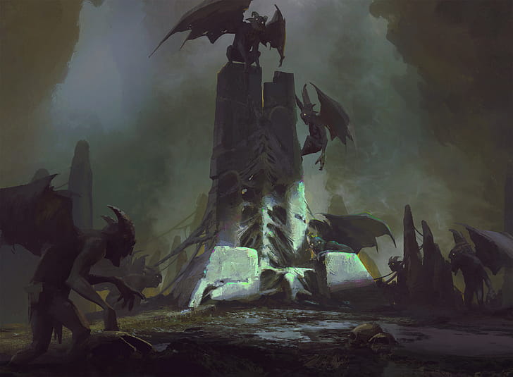 Empty Throne, dark, demon wallpaper