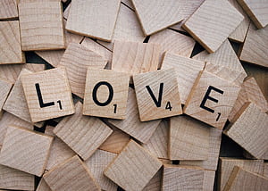 Romantic, Scrabble wallpaper