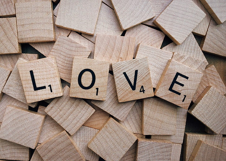 Romantic, Scrabble wallpaper